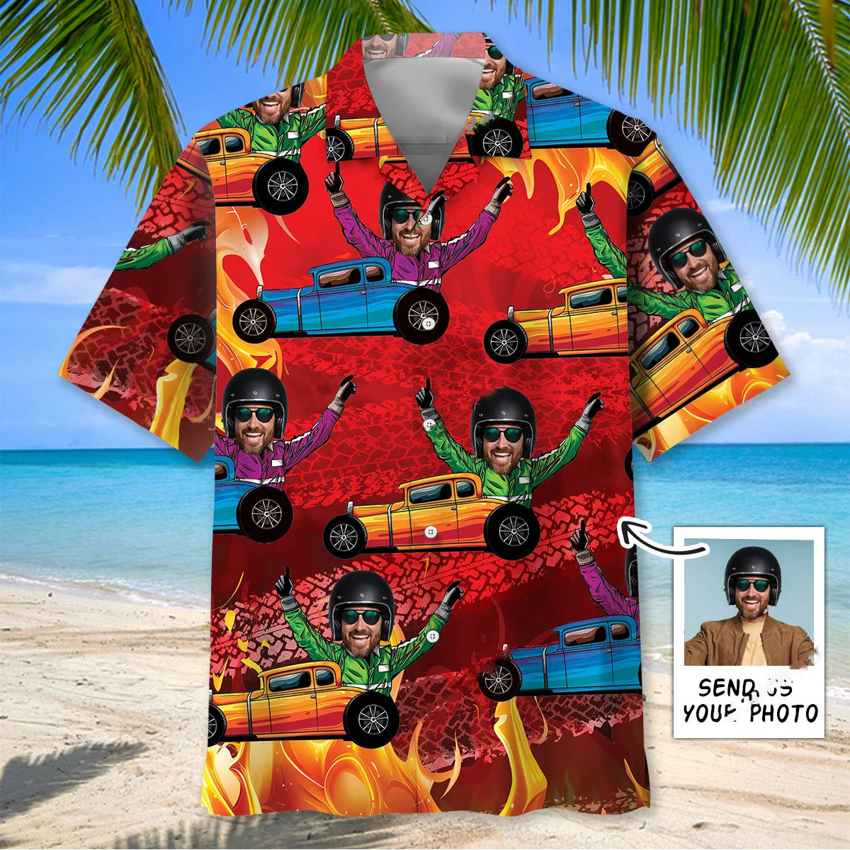Rod Racing Custom Photo Hawaiian Shirt