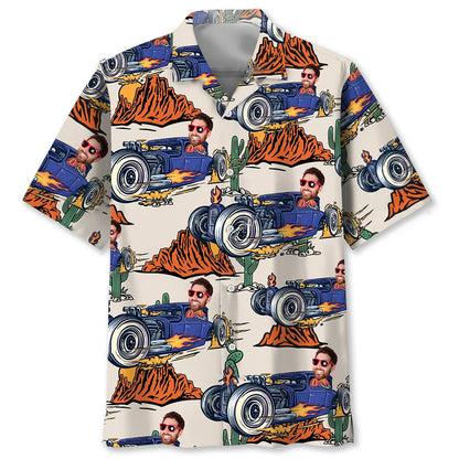 Rod Racing Desert Custom Photo Hawaiian Shirt