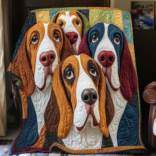 Hound Harmony Quilt Blanket
