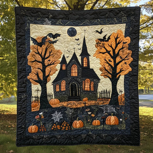 House Of Haunts Quilt Blanket