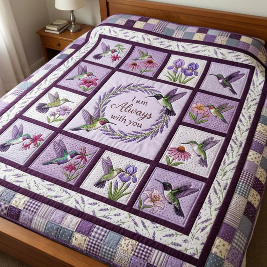 Hummingbird Always With You Quilt Blanket