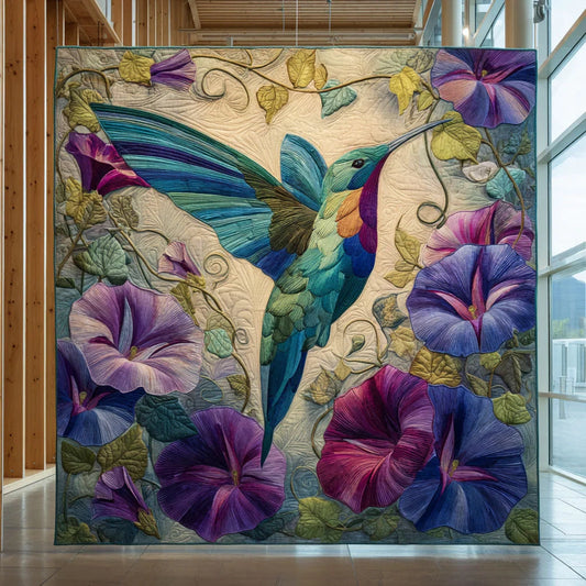 Hummingbird Dream Flight Quilt Blanket