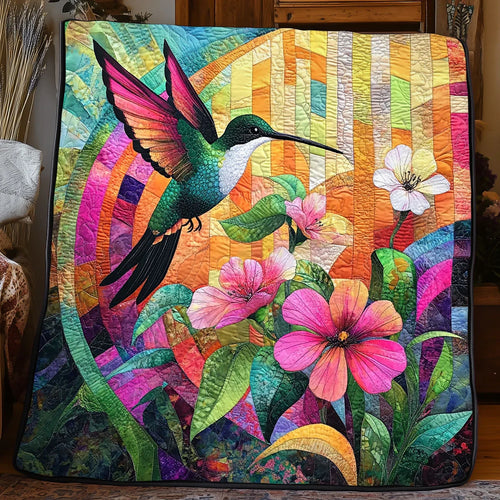 Hummingbird Horizon Quilt Blanket