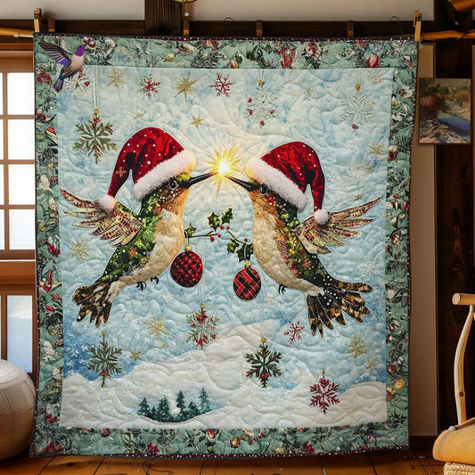 Hummingbird Joy Quilt Blanket