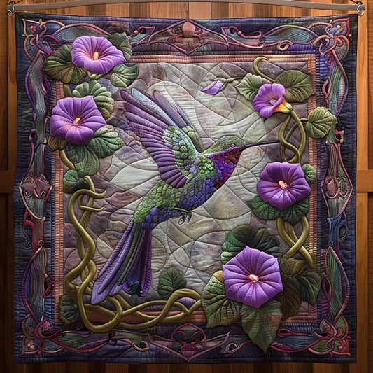 Hummingbird Mystic Bloom Quilt Blanket