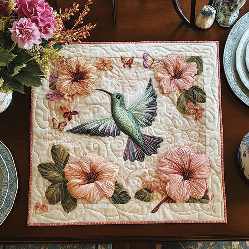 Hummingbird Spirit Quilted Table Topper