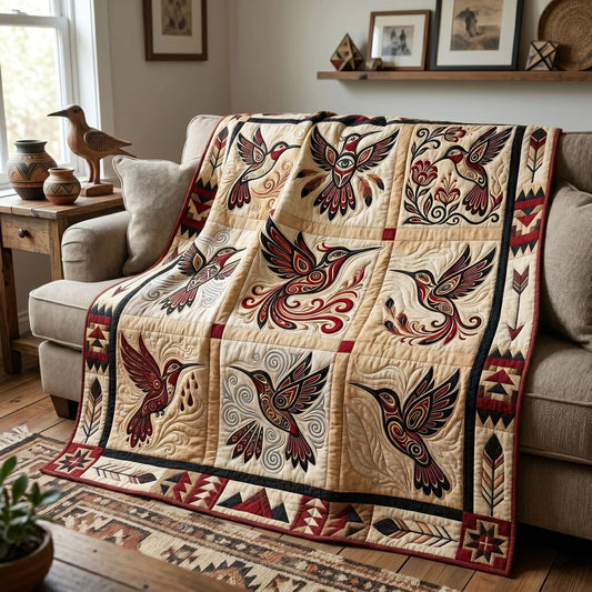 Hummingbird Spirits Collection Quilt Blanket