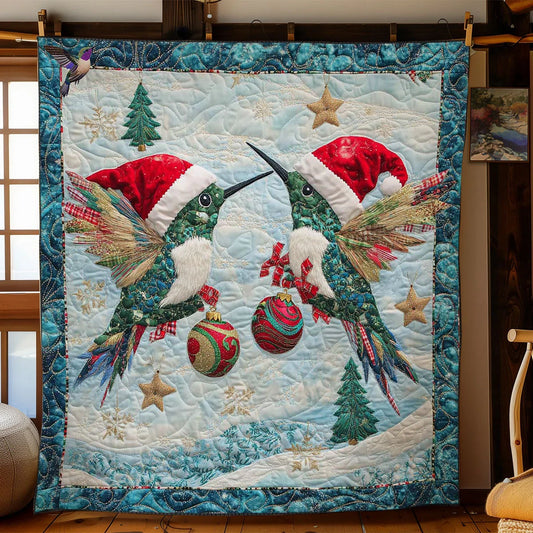 Hummingbird Wonderland Quilt Blanket