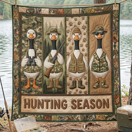 Hunter Ducks Squad Quilt Blanket