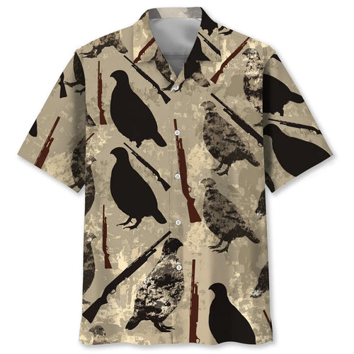 Hunting Quail Camouflage Hawaiian Shirt