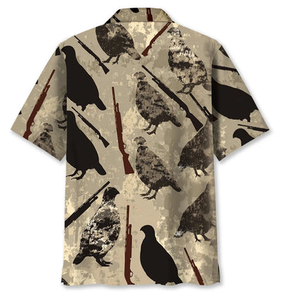 Hunting Quail Camouflage Hawaiian Shirt