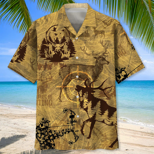 Hunting Vintage Hawaiian Shirt - S - hawaiian shirt
