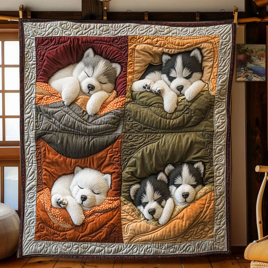 Husky Cozy Quilt Blanket