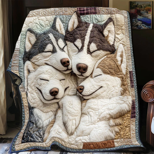 Husky Harmony Quilt Blanket