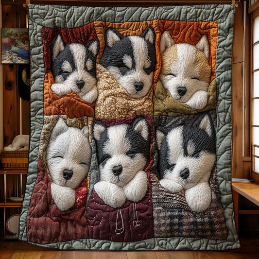 Husky Haven Quilt Blanket