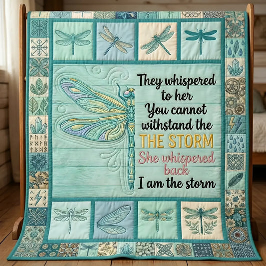I Am The Storm Quilt Blanket