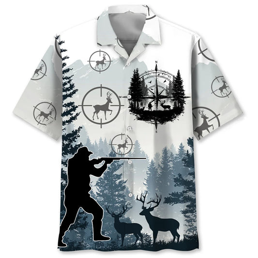 I Like Deer Hunting Forest Hawaiian Shirt - S - hawaiian shirt
