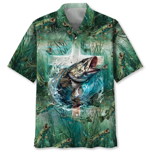 I Like Fishing and Believe in Jesus Hawaiian Shirt - S - hawaiian shirt