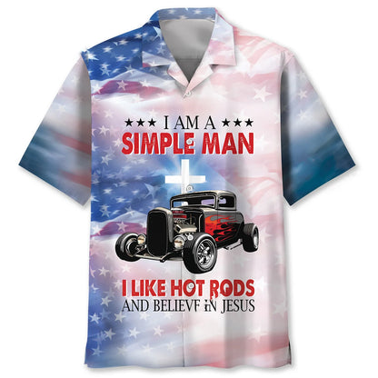 I Like Hot Rods and Believe in Jesus Hawaiian Shirt