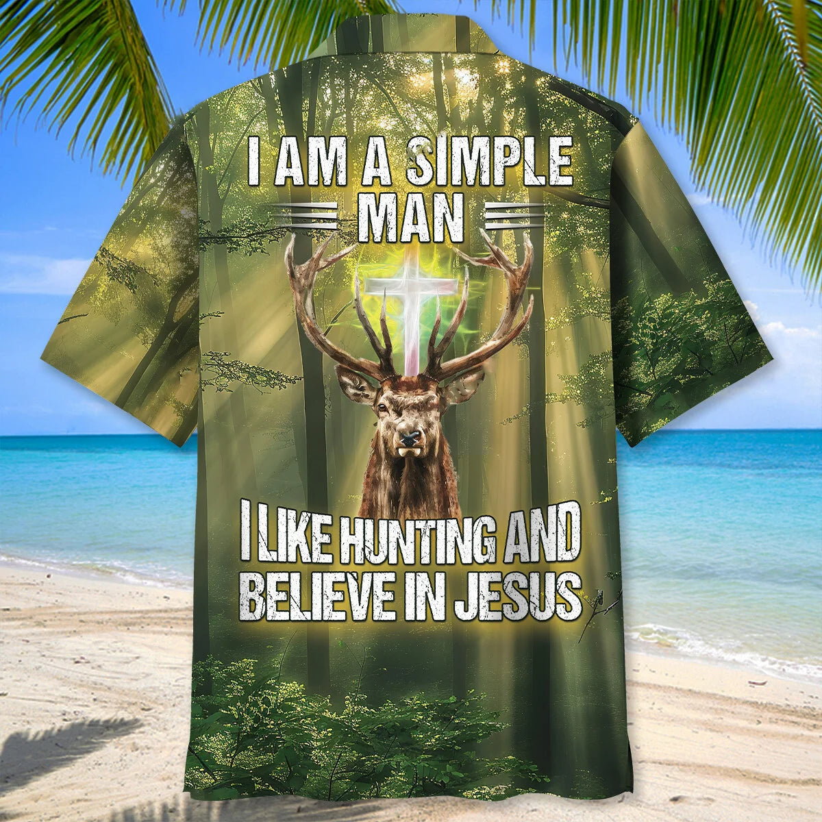 I Like Hunting and Believe in Jesus Hawaiian Shirt