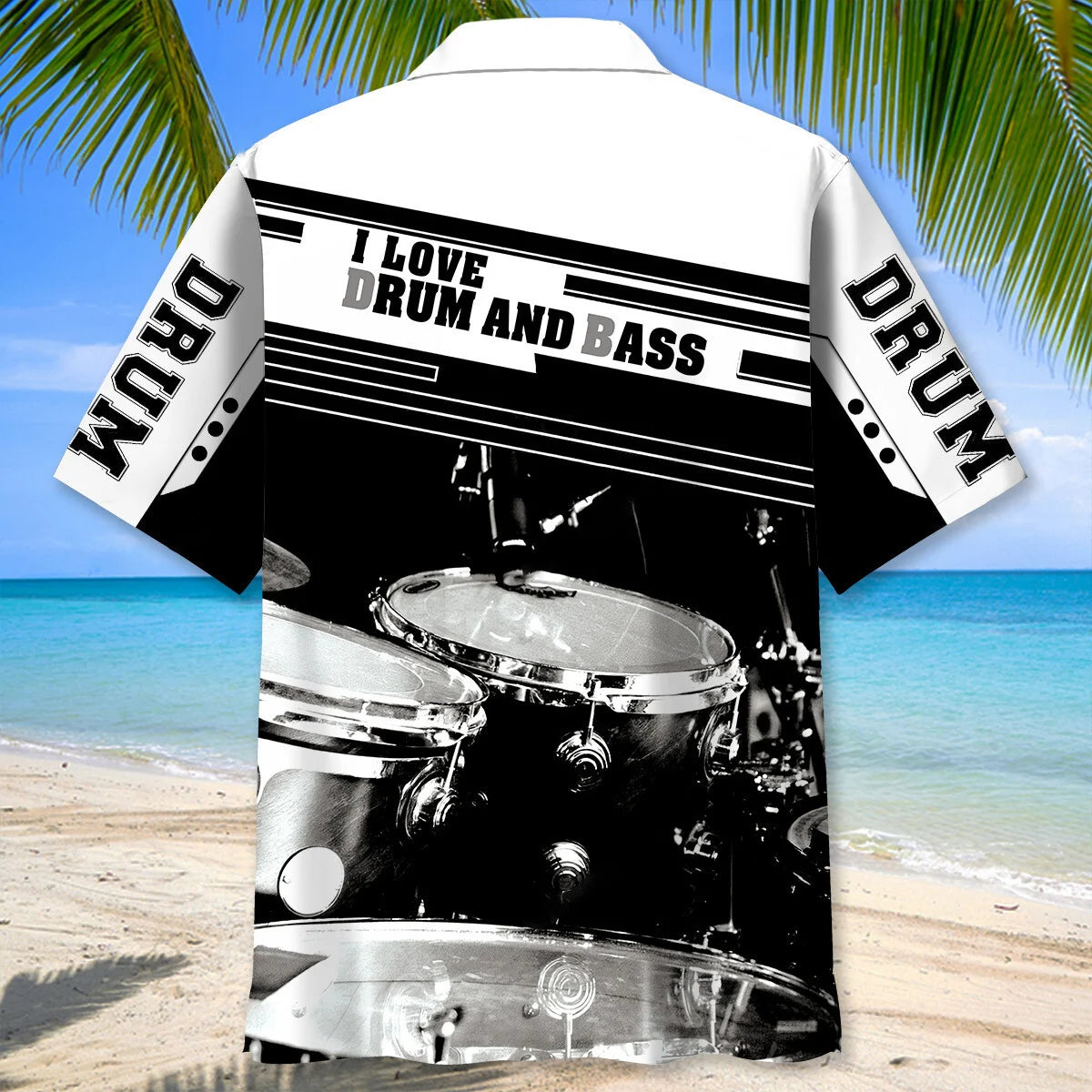 I Love Drum and Bass Hawaiian Shirt