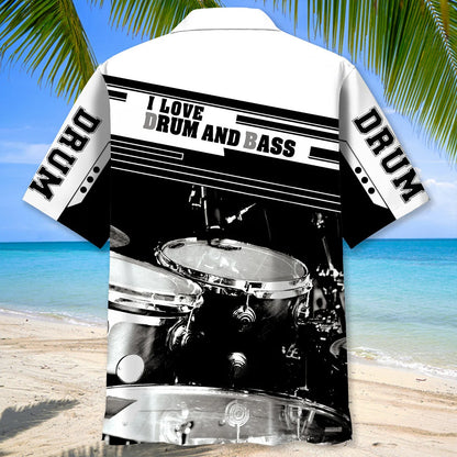 I Love Drum and Bass Hawaiian Shirt