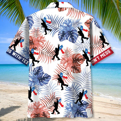 I Stand with Texas Bigfoot Hawaiian Shirt