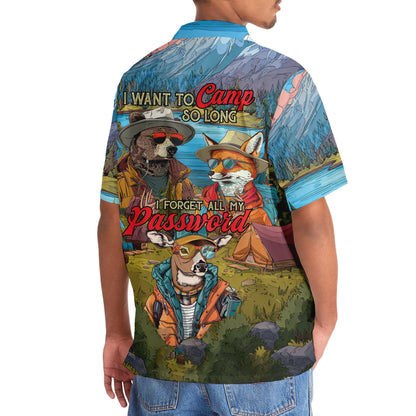 I Want to Camp So Long I Forget All of my Password - 3XL - hawaiian shirt