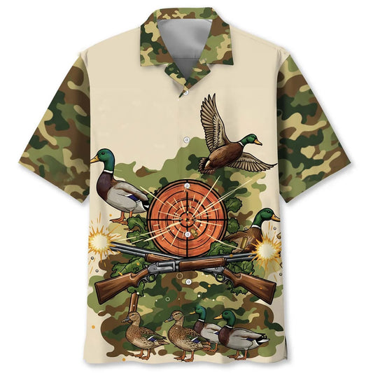 I Work Just Enough to Support my Duck Hunting Habit Hawaiian Shirt - S - hawaiian shirt