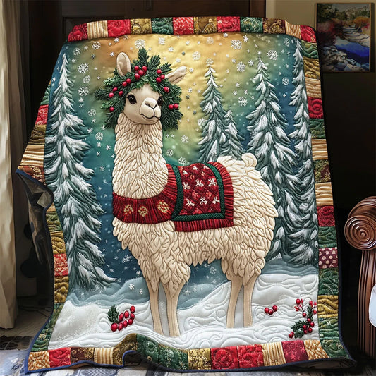 Icy Llama Quilt Blanket