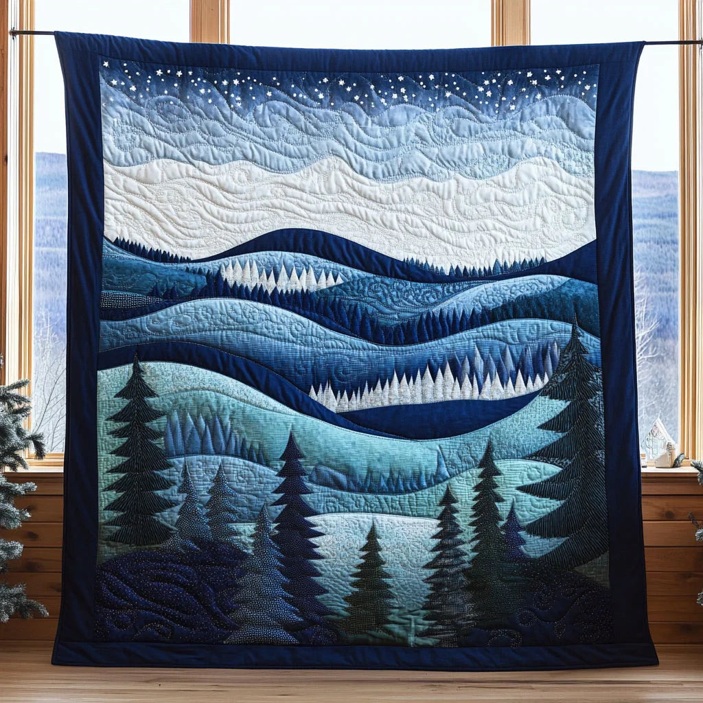 Icy Meadow Quilt Blanket