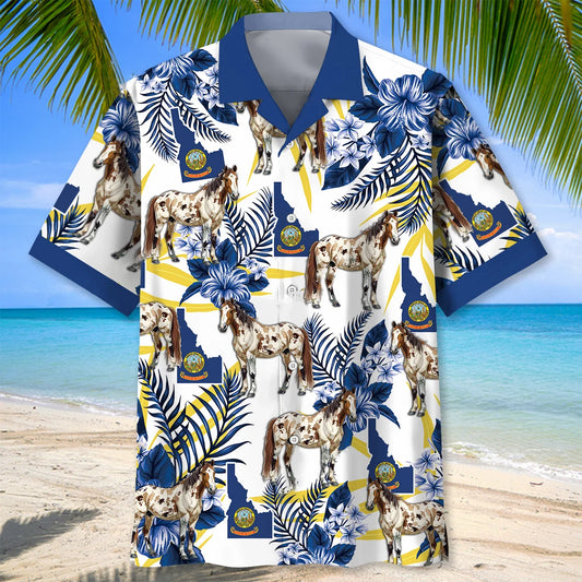 Idaho Proud Appaloosa Hawaiian Shirt - S - hawaiian shirt
