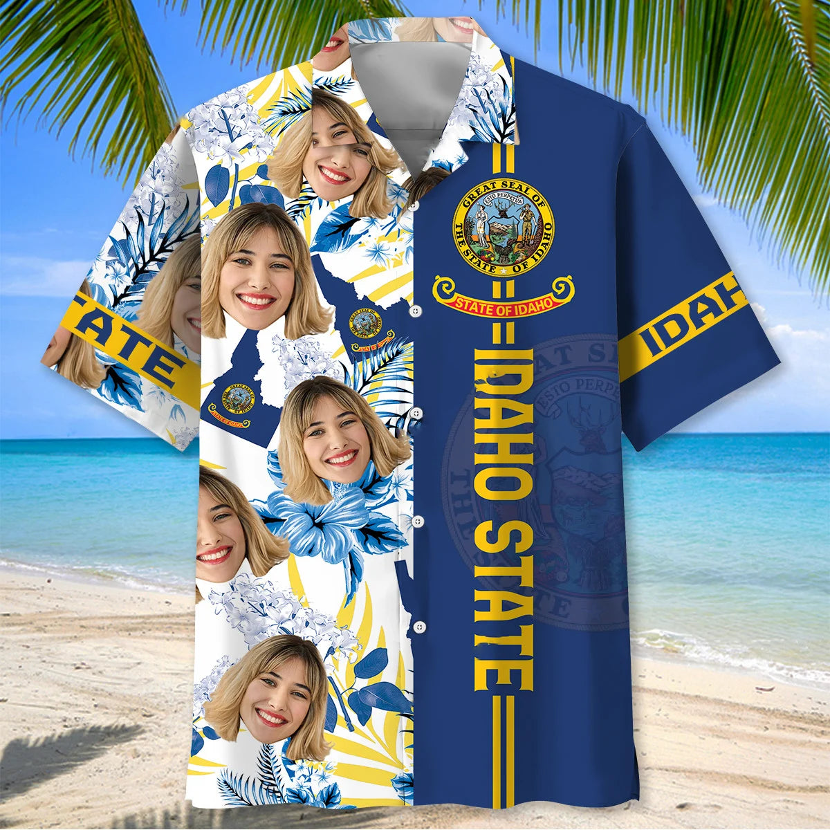 Idaho State Custom Face Hawaiian Shirt