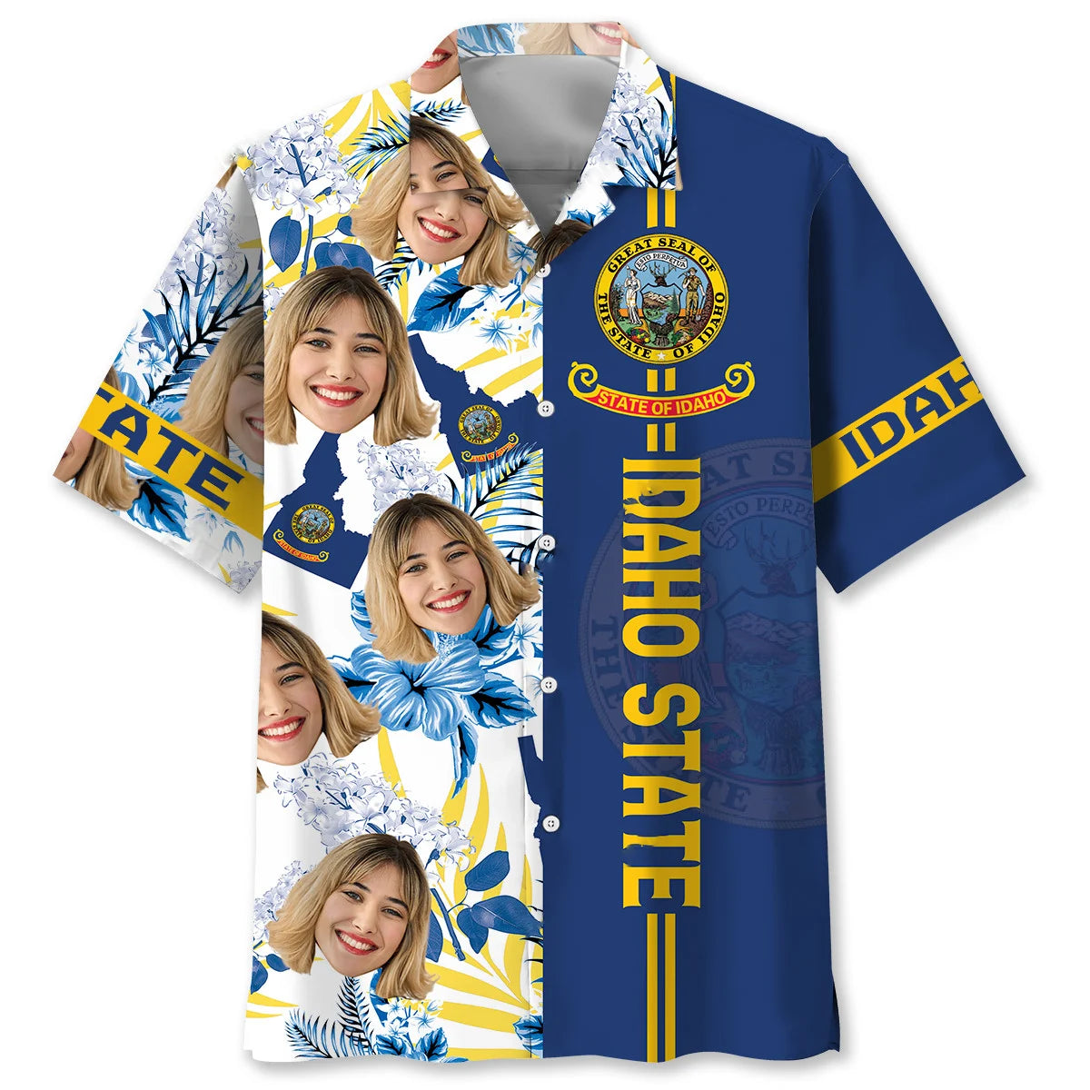 Idaho State Custom Face Hawaiian Shirt