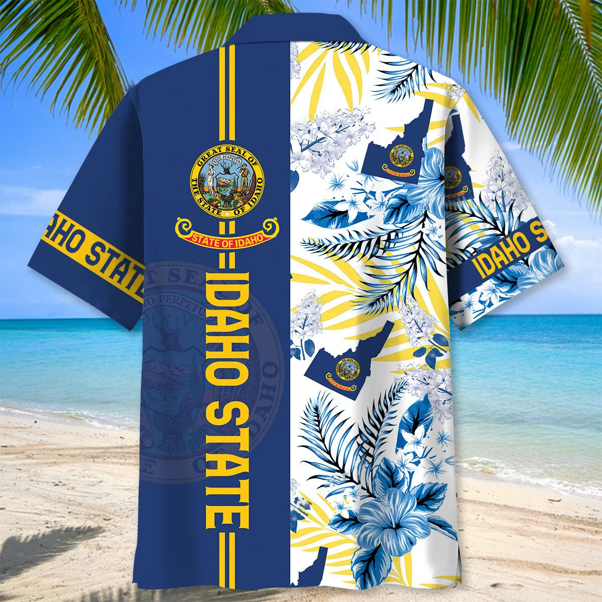 Idaho State Hawaiian Shirt Blue