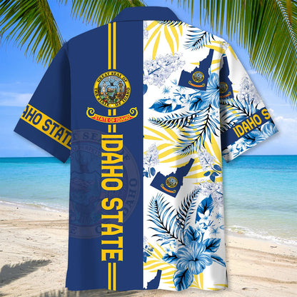 Idaho State Hawaiian Shirt Blue