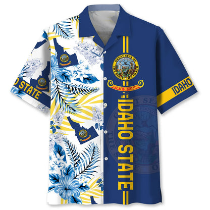 Idaho State Hawaiian Shirt Blue