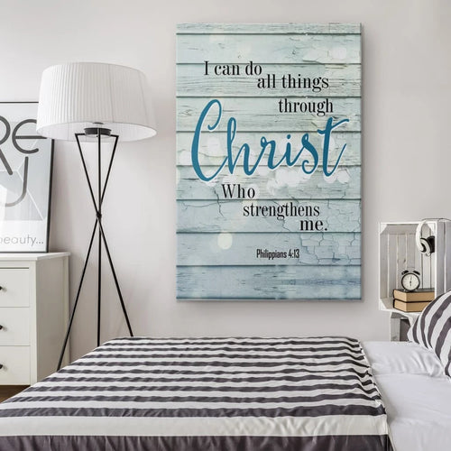 bible verse wall art philippians 4 13 i can do all things through christ canvas (view 2)