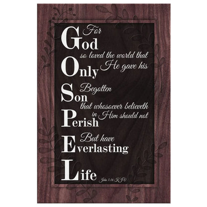 john 3 16 kjv for god so loved the world rustic scripture canvas wall art (view 3)