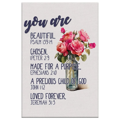 you are who god says you are bible verses christian wall art canvas (view 3)