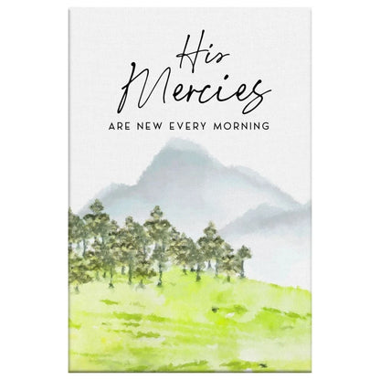 his mercies are new every morning great is thy faithfulness 2 panel wall art canvas (Landscape) (view 4)
