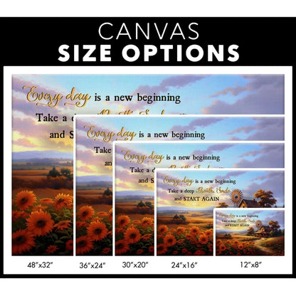 every day is a new beginning american barn wall art canvas (Landscape) (view 3)