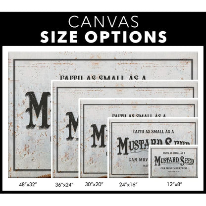 faith as small as a mustard seed can move mountains wall art canvas (Landscape) (view 4)