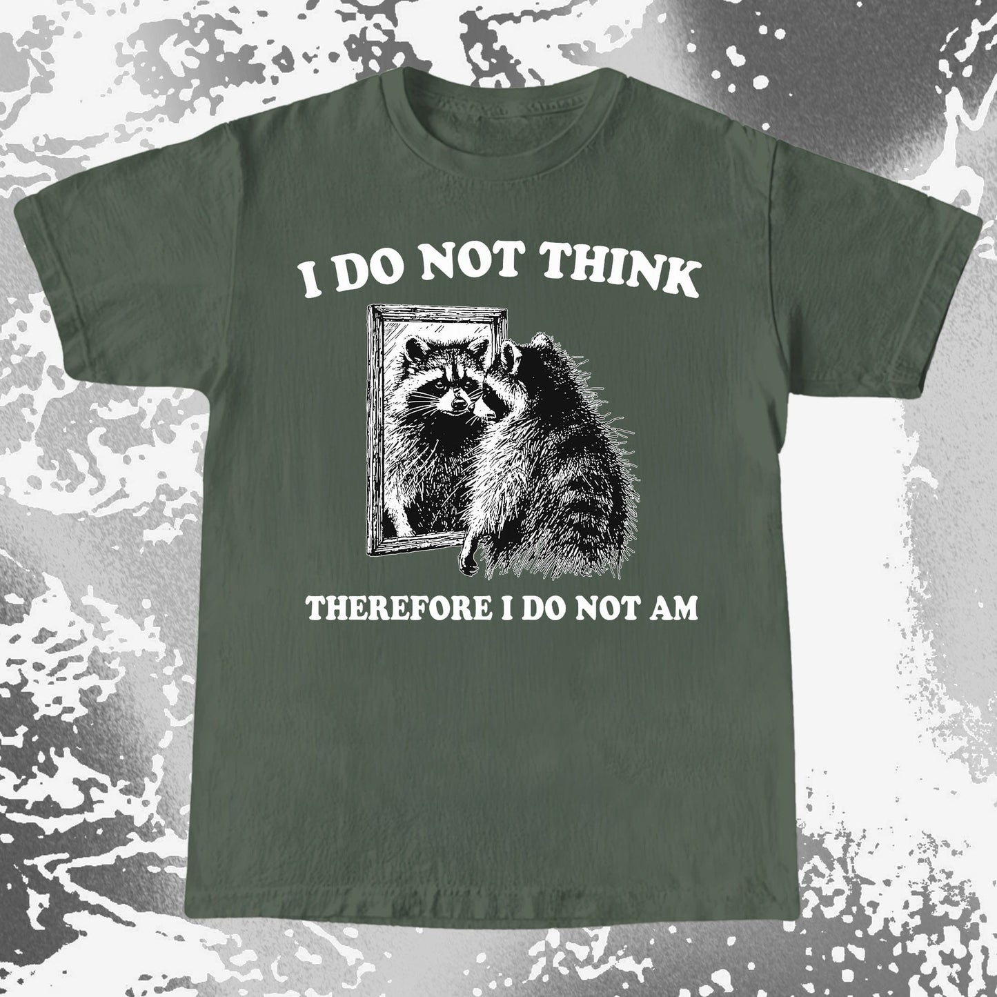 I Do Not Think Raccoon Mirror Philosophy, funny meme tee gift (view 6)