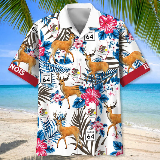 Illinois Proud Hawaiian Shirt - S - hawaiian shirt