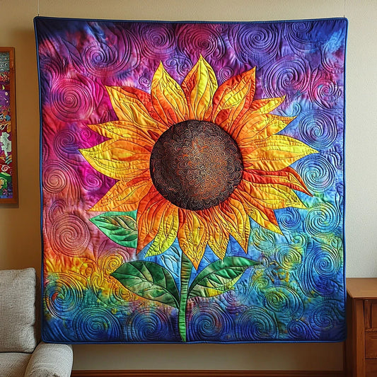 Illusion Sunflower Quilt Blanket