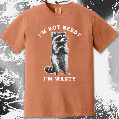 I'm Not Needy I'm Wanty Funny Raccoon, funny meme tee gift (view 14)