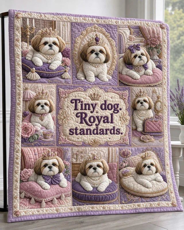 Imperial Paws Quilt Blanket - Quilted Blanket by OtterMia