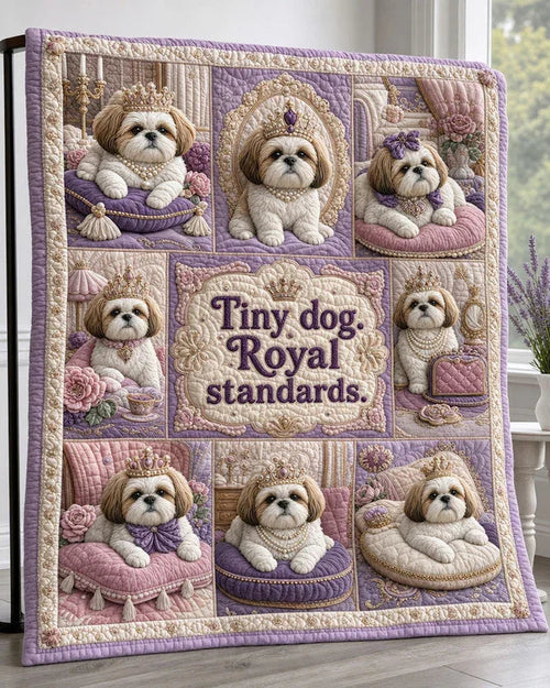 Imperial Paws Quilt Blanket - Quilted Blanket by OtterMia