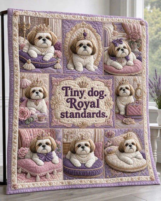Imperial Paws Quilt Blanket - Quilted Blanket by OtterMia